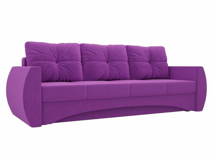 Прямой диван-кровать Сатурн фиолетового цвета