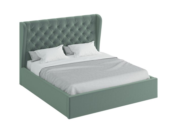 Кровать Jazz Lift серо-зеленого цвета 200х200