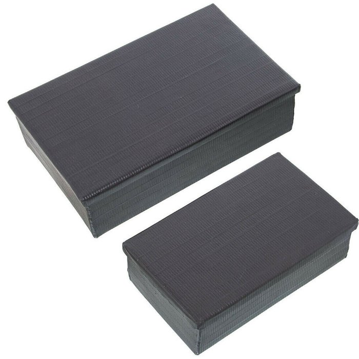 Набор шкатулок Чёрный Металл 28 x 18 x 8 cm 22 x 7 x 14 cm 2 Предметы