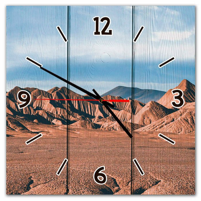 Настенные часы Северная Аргентина 30х30 коричневого цвета