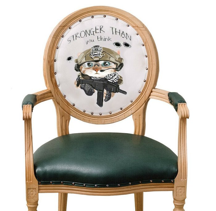 Кресло Озорник с сидением зеленого цвета - купить Обеденные стулья по цене 28800.0