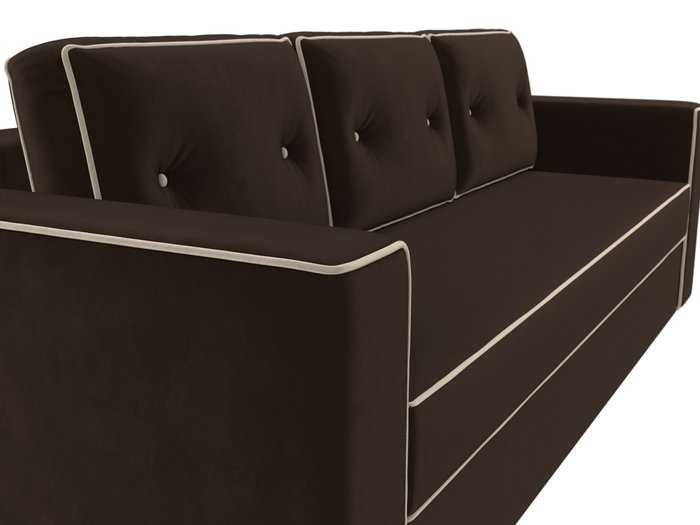 Прямой диван-кровать Принстон коричневого цвета - лучшие Прямые диваны в INMYROOM
