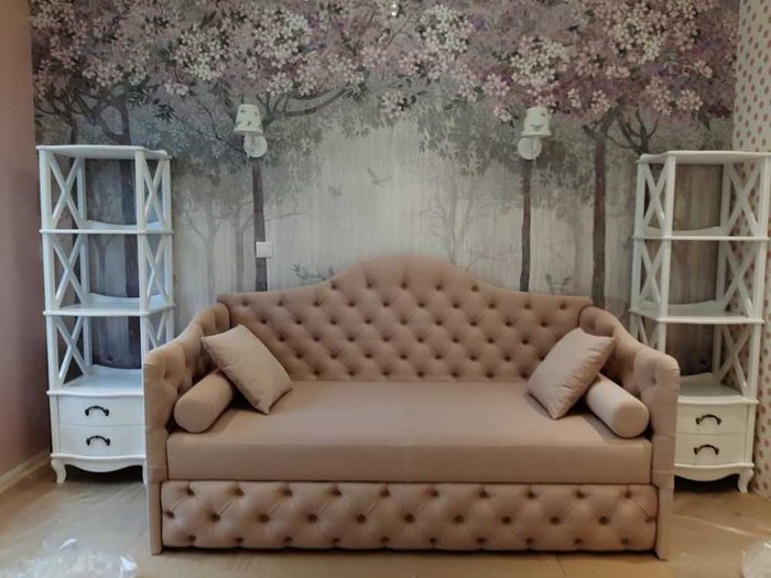 Диван-кровать Прованс коричневого цвета - купить Прямые диваны по цене 98180.0