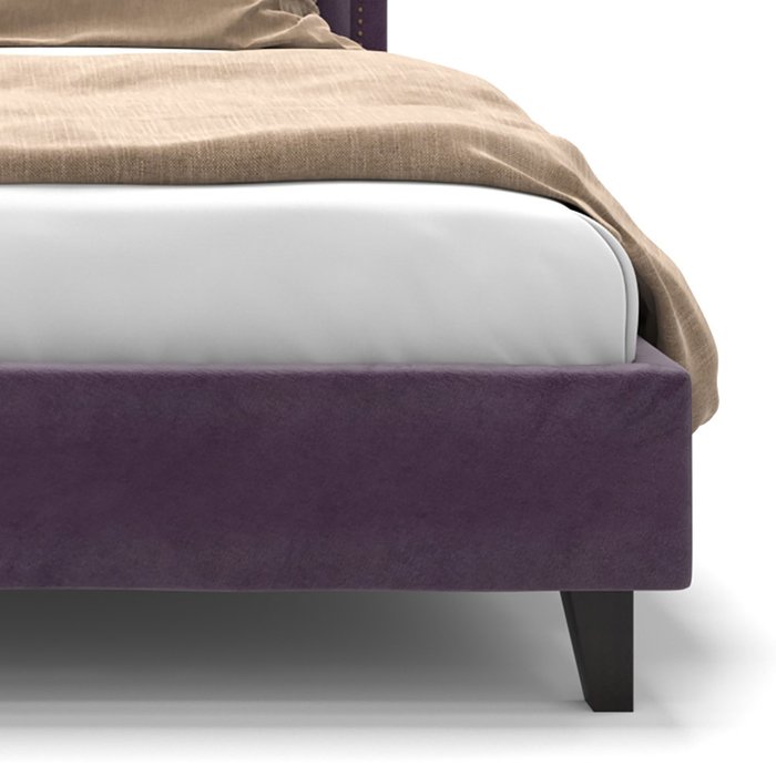 Кровать Celine фиолетового цвета на ножках 200х200 - лучшие Кровати для спальни в INMYROOM