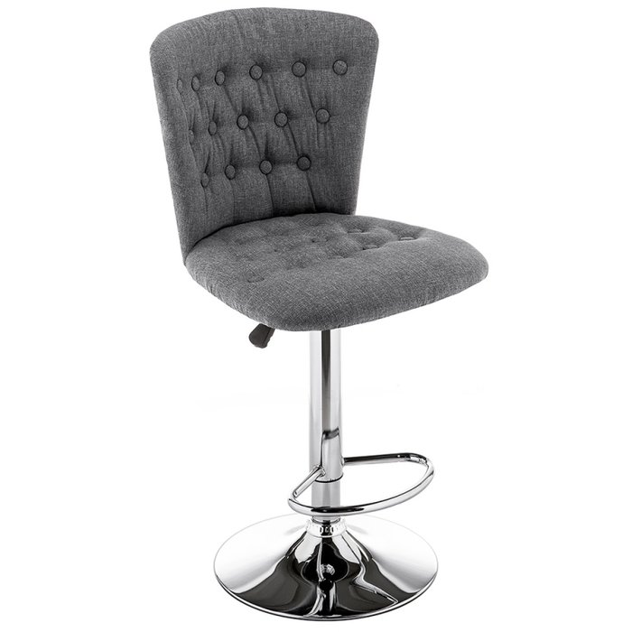 Барный стул Gerom fabric grey серого цвета