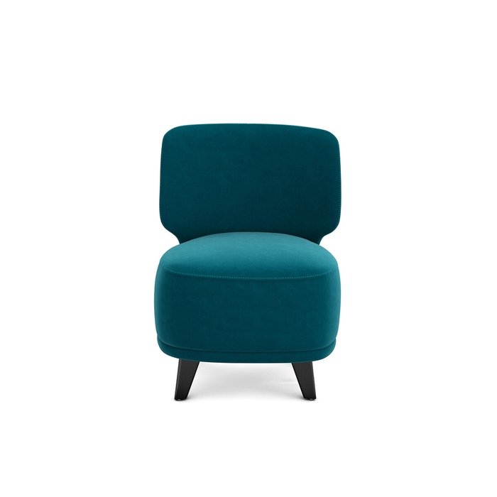 Кресло из велюра Odalie синего цвета - купить Интерьерные кресла по цене 34491.0