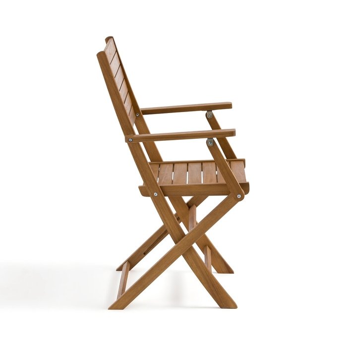Комплект из двух садовых стульев из акации Napli бежевого цвета - лучшие Садовые стулья в INMYROOM