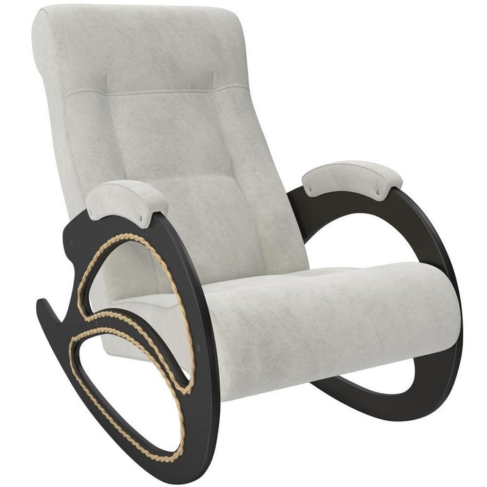Кресло-качалка модель 4 с отделкой из лозы VeronaLightGrey/venge
