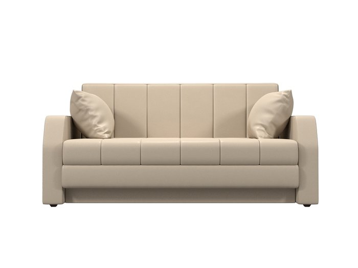 Прямой диван-кровать Малютка бежевого цвета (экокожа) - купить Прямые диваны по цене 32999.0