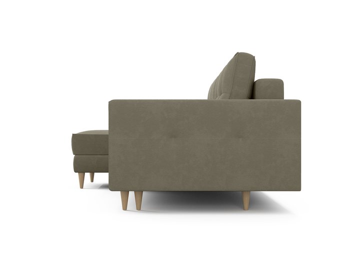 Угловой диван-кровать левый Оtto бежево-серого цвета - лучшие Угловые диваны в INMYROOM