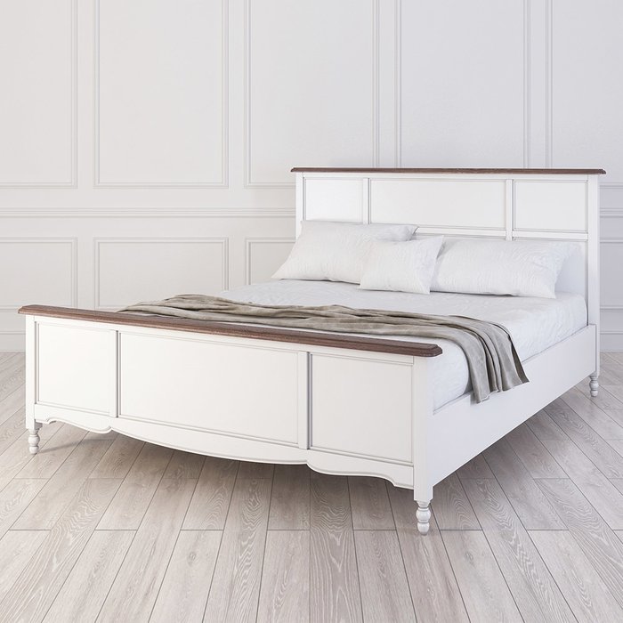 Кровать двуспальная Leblanc 160х200 белого цвета