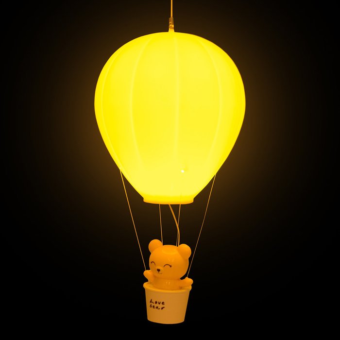 Детский ночник Медвежонок на Воздушном Шаре желтого цвета - купить Ночники по цене 1390.0