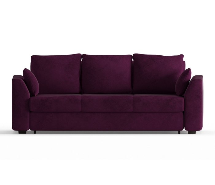 Диван-кровать Ла-Рошель в обивке из велюра фиолетового цвета - купить Прямые диваны по цене 36790.0