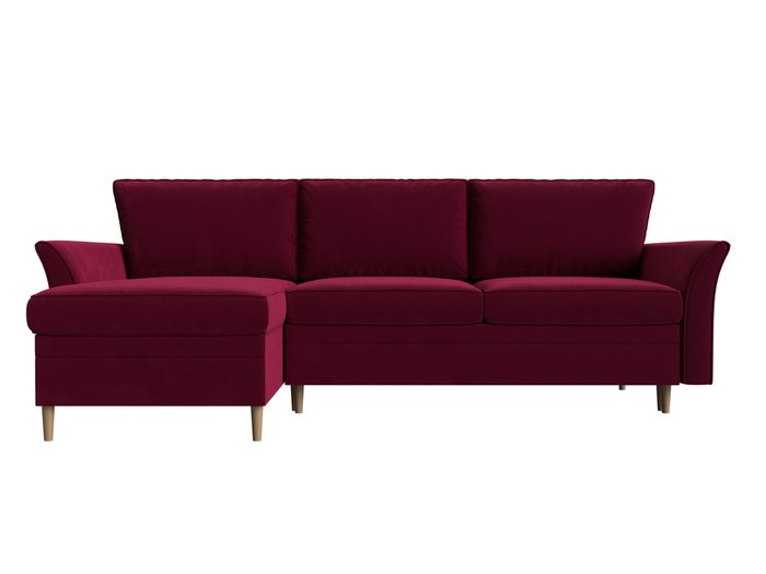 Угловой диван-кровать София бордового цвета левый угол - купить Угловые диваны по цене 59999.0