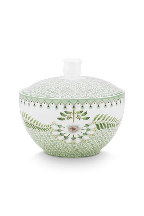 Сахарница Lily&Lotus Tiles Light Green светло-зеленого цвета Сахарница Lily&Lotus Tiles Light Green светло-зеленого цвета