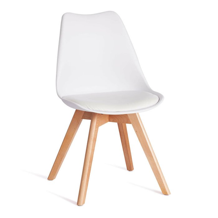 Комплект из четырех стульев Tulip белого цвета - купить Обеденные стулья по цене 13240.0