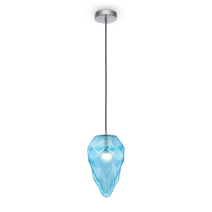 Подвесной светильник Globo с плафоном голубого цвета