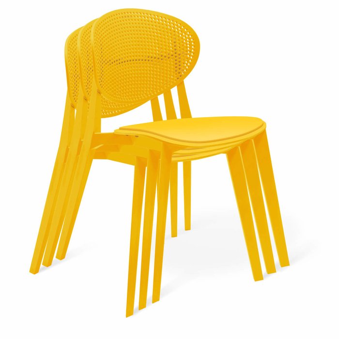 Стул Manfred желтого цвета - купить Обеденные стулья по цене 4845.0