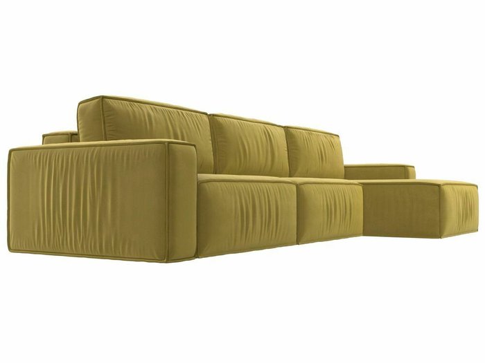 Угловой диван-кровать Прага Классик лонг желтого цвета правый угол - лучшие Угловые диваны в INMYROOM