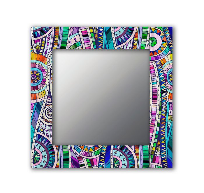 Настенное зеркало Бельгард 50х65 голубого цвета - купить Настенные зеркала по цене 13190.0
