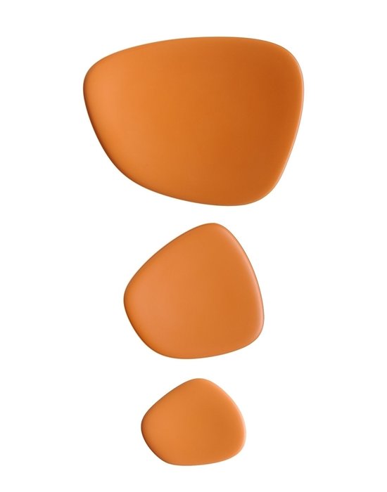 Набор из трех тарелок Namaste оранжевого цвета - купить Прочее по цене 18958.0