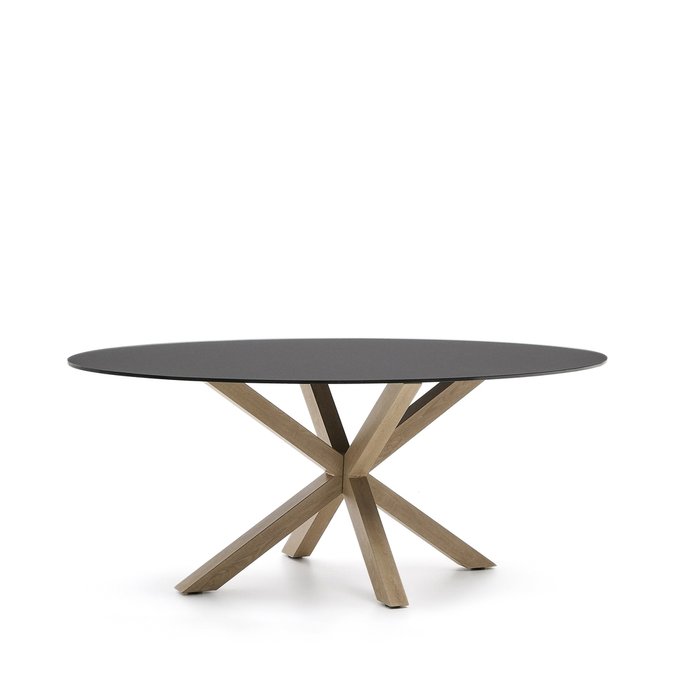 Овальный стол Arya Argo черно-бежевого цвета - купить Обеденные столы по цене 131990.0