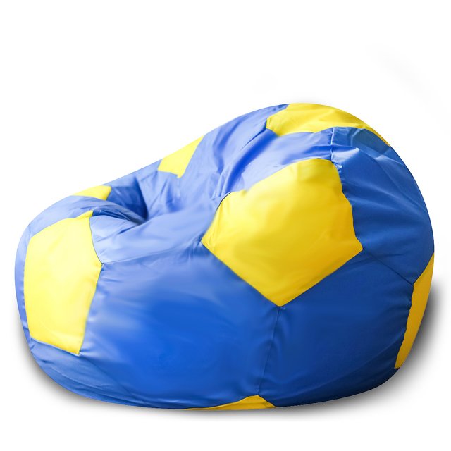 Кресло Мяч сине-желтого цвета