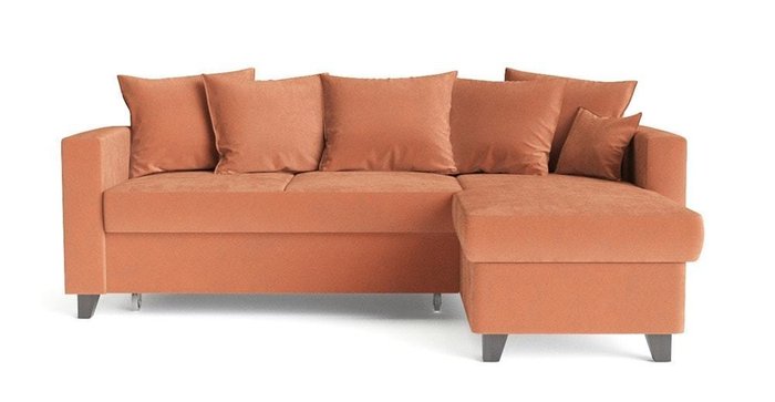 Угловой диван-кровать Эмилио оранжевого цвета