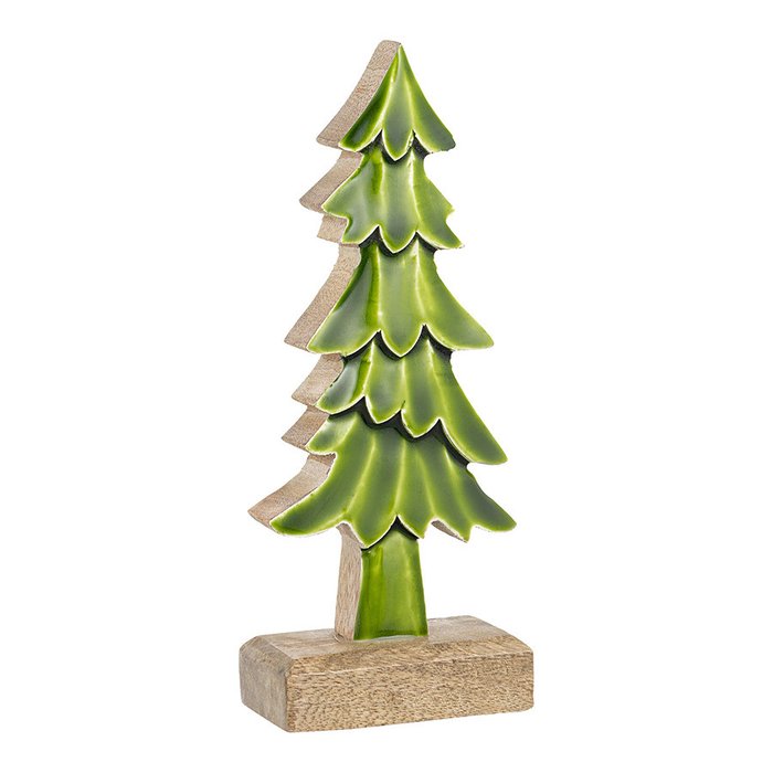 Декор новогодний Nordic tree зеленого цвета 30 см