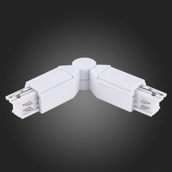 Поворотный угол для трехфазного шинопровода ST-Luce Белый Трехфазная трековая система - лучшие Соединитель (коннектор) для треков в INMYROOM