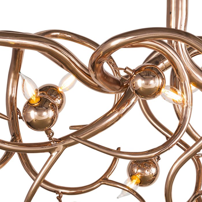 Люстра Eve oval copper с медной глянцевой отделкой - купить Подвесные люстры по цене 775400.0