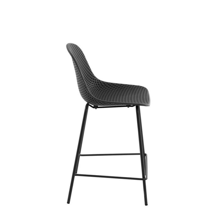 Полубарный стул Grey Quinby stool height серого цвета - лучшие Барные стулья в INMYROOM