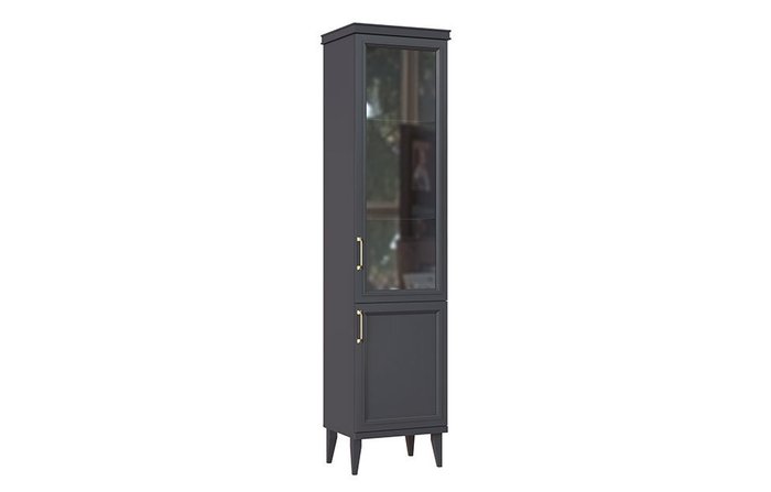 Шкаф-витрина Орландо темно-серого цвета - купить Шкафы витринные по цене 33780.0