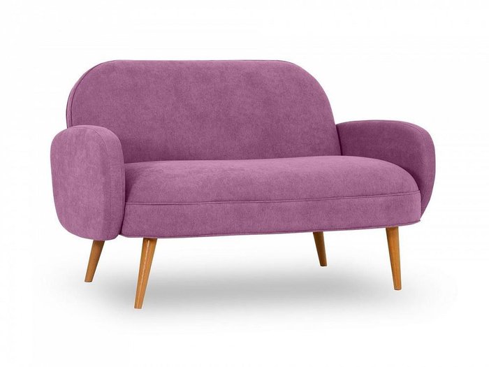 Диван Bordo пурпурного цвета с коричневыми ножками - купить Прямые диваны по цене 49050.0