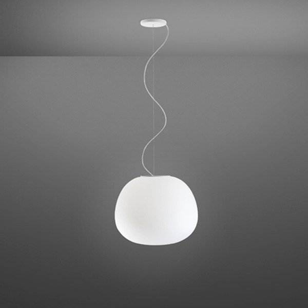 Подвесной светильник Fabbian MOCHI из дутого стекла матово-белого цвета