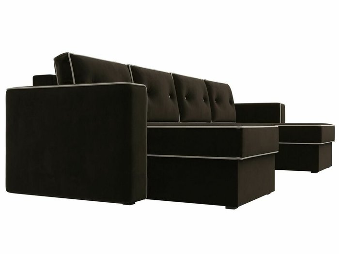 Угловой диван-кровать Принстон коричневого цвета - лучшие Угловые диваны в INMYROOM