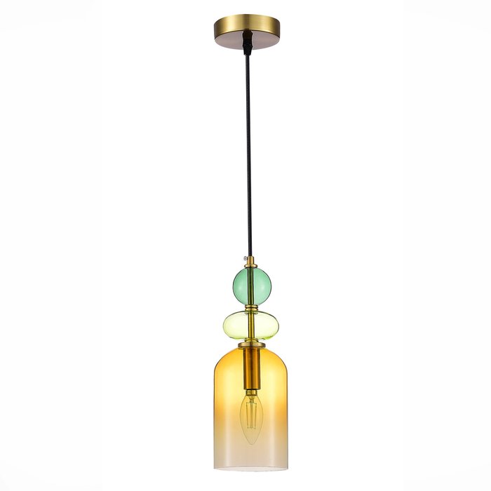 Подвесной светильник Gea с плафоном янтарного цвета - купить Подвесные светильники по цене 7420.0