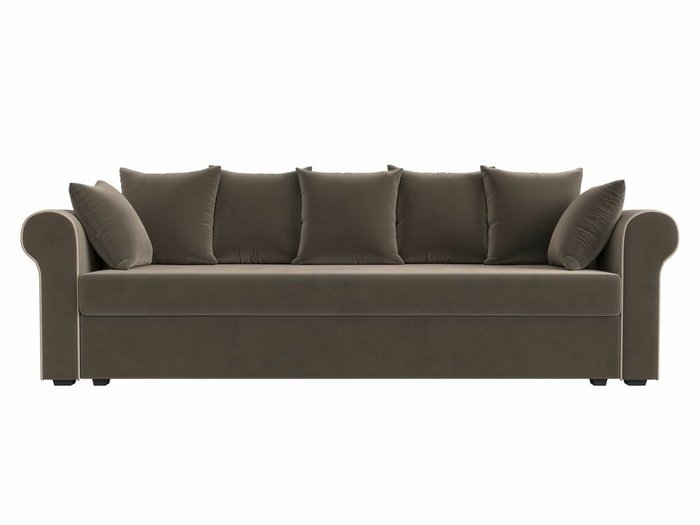 Прямой диван-кровать Рейн коричневого цвета - купить Прямые диваны по цене 30999.0