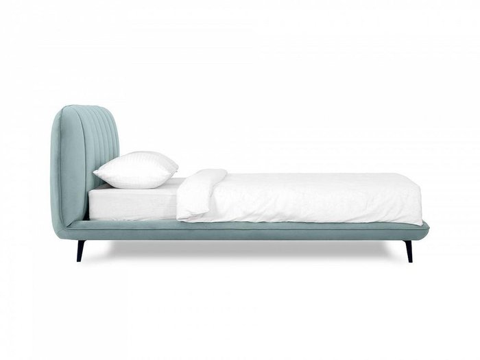Кровать Amsterdam 160х200 серо-синего цвета - лучшие Кровати для спальни в INMYROOM