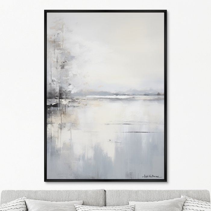 Репродукция картины Landscape collection, Winter lake, No 1, 2024г. - купить Картины по цене 24999.0