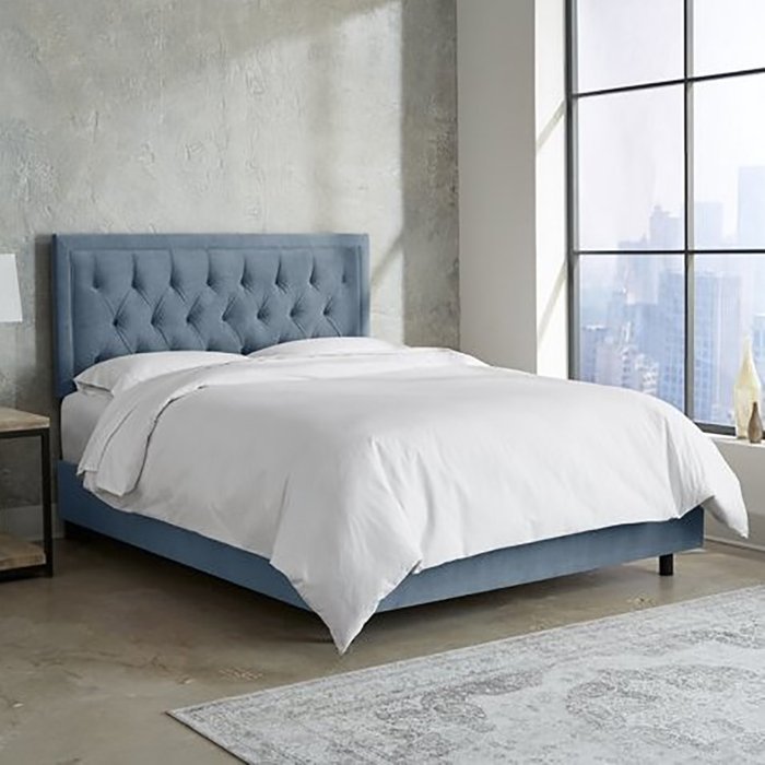 Кровать Alix Steel Blue 160х200 - купить Кровати для спальни по цене 92000.0