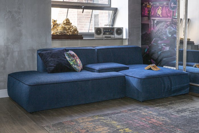 Модульный диван Goff синего цвета - лучшие Угловые диваны в INMYROOM