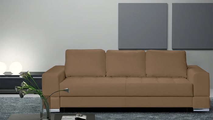 Диван-кровать Матео коричневого цвета - купить Прямые диваны по цене 73500.0