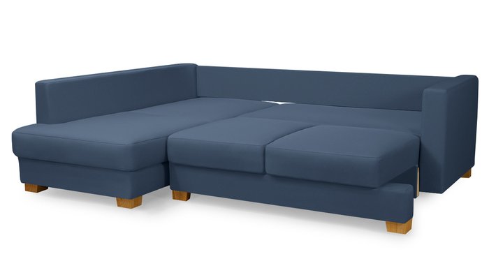 Угловой диван-кровать Плимут синего цвета - лучшие Угловые диваны в INMYROOM