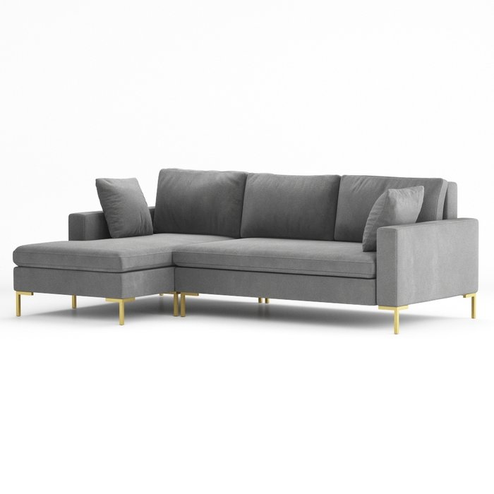 Угловой-диван Kona серого цвета - купить Угловые диваны по цене 179000.0