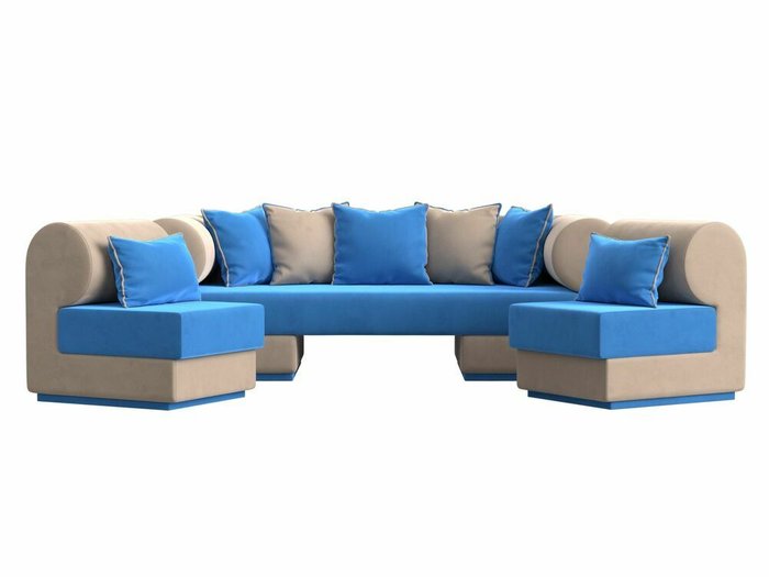 Набор мягкой мебели Кипр 3 бежево-голубого цвета - купить Комплекты мягкой мебели по цене 101997.0