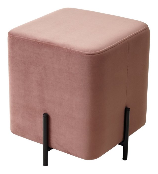 Пуф для гостиной квадратный розового цвета IMR-1404957