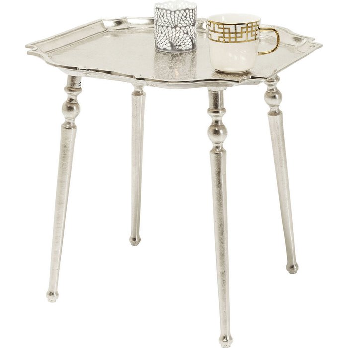 Столик приставной Endris серебряного цвета