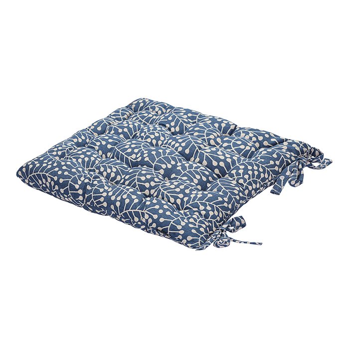 Подушка на стул Scandinavian Touch 40х40 темно-синего цвета - купить Декоративные подушки по цене 1290.0