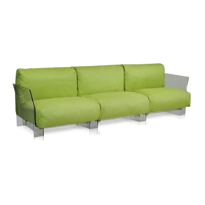 Диван Pop трехместный зеленого цвета - купить Прямые диваны по цене 402930.0